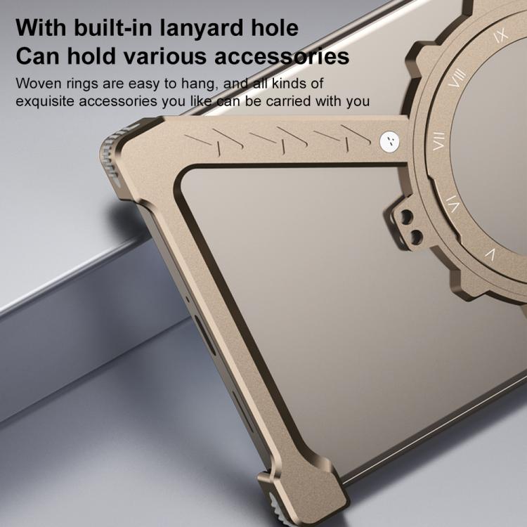 For Samsung Galaxy S22 Ultra 5G Z-shaped Frameless Metal 360 Holder MagSafe Phone Case(Space Silver) For Samsung Galaxy S22 Ultra 5G Z-shaped Frameless Metal 360 Holder MagSafe Phone Case(Space Silver)