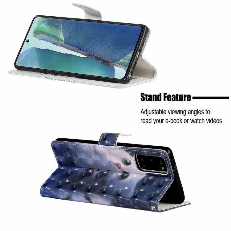 For Samsung Galaxy Note20 3D Painting Horizontal Flip Leather Case with Holder & Card Slot & Wallet & Hand Strap(Lovely Cat) For Samsung Galaxy Note20 3D Painting Horizontal Flip Leather Case with Holder & Card Slot & Wallet & Hand Strap(Lovely Cat)