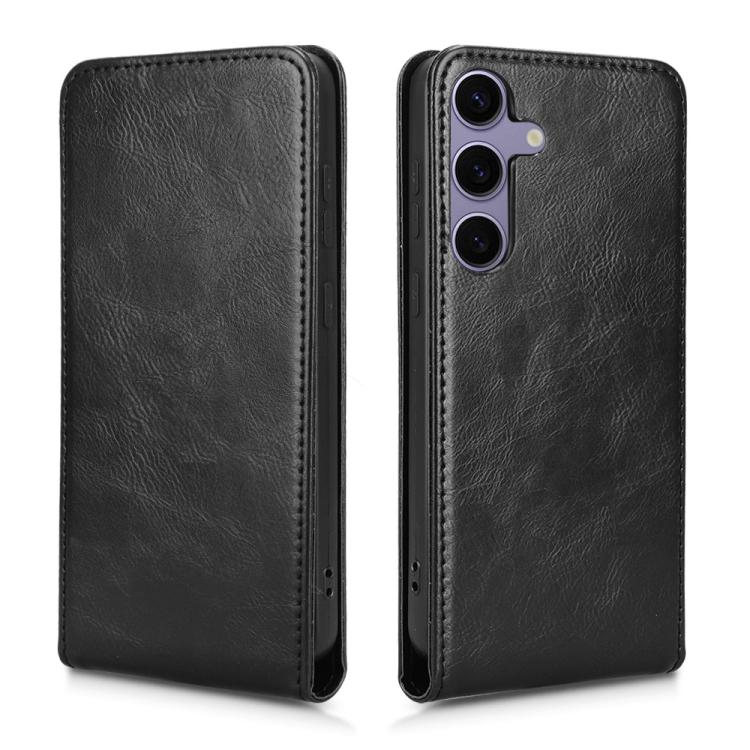 For Samsung Galaxy S24 FE 5G Magnetic Vertical Flip Leather Phone Case(Black) For Samsung Galaxy S24 FE 5G Magnetic Vertical Flip Leather Phone Case(Black)