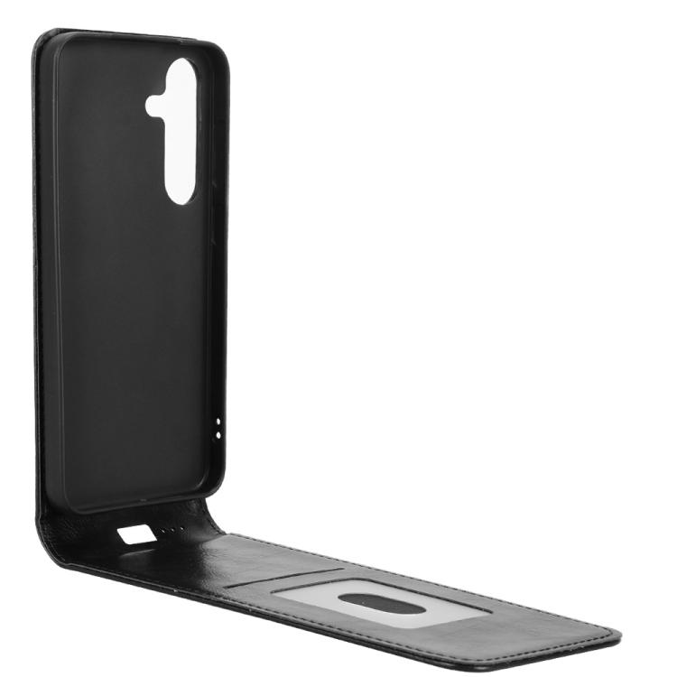 For Samsung Galaxy S24 FE 5G Magnetic Vertical Flip Leather Phone Case(Black) For Samsung Galaxy S24 FE 5G Magnetic Vertical Flip Leather Phone Case(Black)