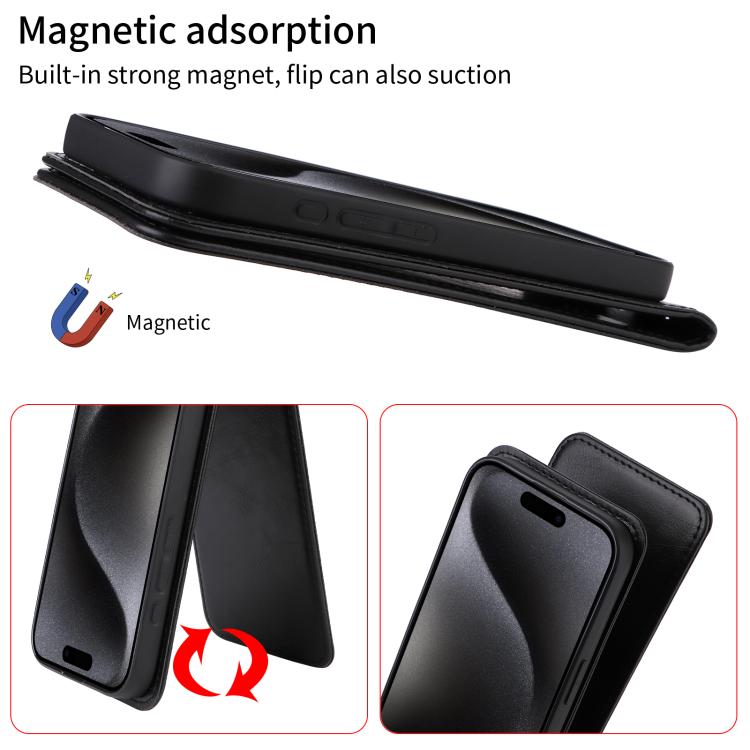 For Samsung Galaxy S24 FE 5G Magnetic Vertical Flip Leather Phone Case(Black) For Samsung Galaxy S24 FE 5G Magnetic Vertical Flip Leather Phone Case(Black)