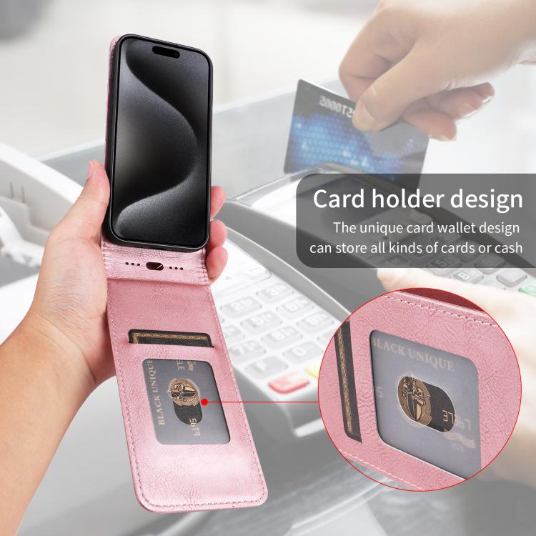 For Samsung Galaxy S24 Ultra 5G Magnetic Vertical Flip Leather Phone Case(Rose Gold) For Samsung Galaxy S24 Ultra 5G Magnetic Vertical Flip Leather Phone Case(Rose Gold)