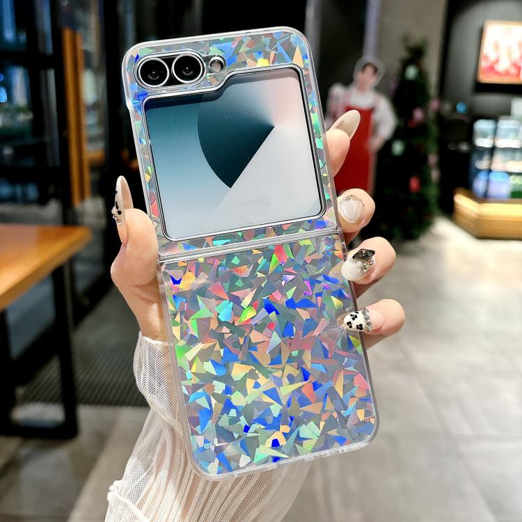 For Samsung Galaxy Z Flip5 5G Transparent Edge PC Folding Phone Case(Northern Lights)