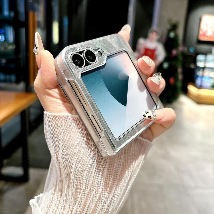 For Samsung Galaxy Z Flip5 5G Transparent Edge PC Folding Phone Case(Northern Lights)