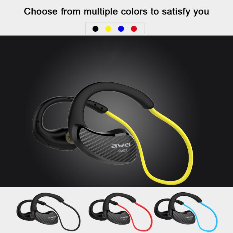 awei A881BL Neckband IPX4 Waterproof NFC Bluetooth Wireless Sport Earphones(Black) awei A881BL Neckband IPX4 Waterproof NFC Bluetooth Wireless Sport Earphones(Black)