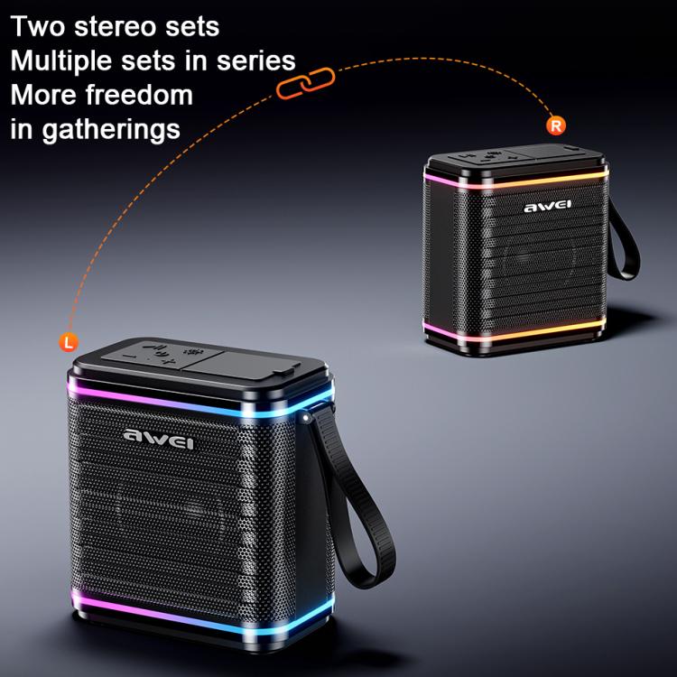awei KA3 15W Portable Bluetooth Speaker with RGB Light(Black) awei KA3 15W Portable Bluetooth Speaker with RGB Light(Black)