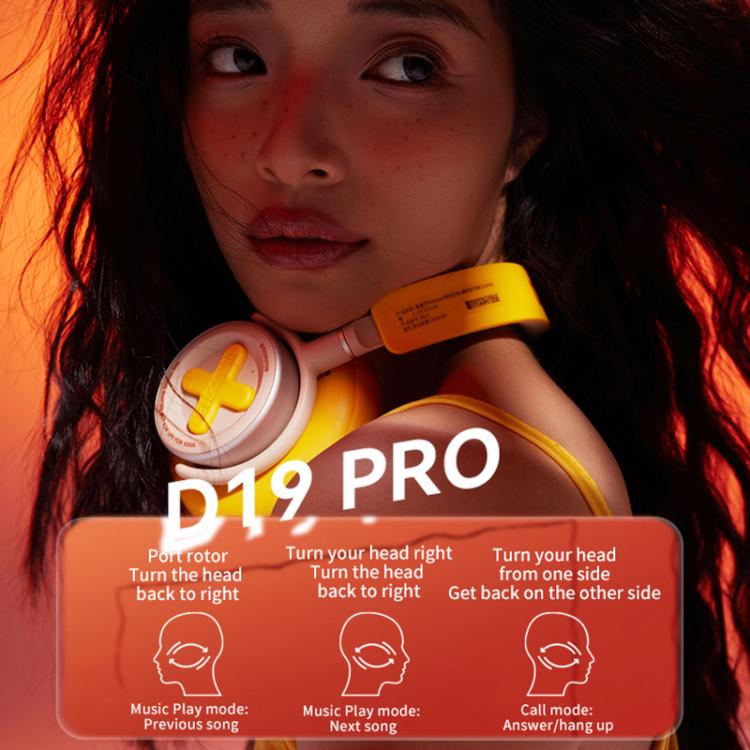 Dmooster D19 Pro ANC and EDC Noise Reduction Bluetooth Headphones(Grey)