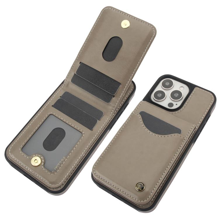 For iPhone 11 Pro AwQuer Vertical Flip Card Bag Holder Leather Phone Case(Grey) For iPhone 11 Pro AwQuer Vertical Flip Card Bag Holder Leather Phone Case(Grey)