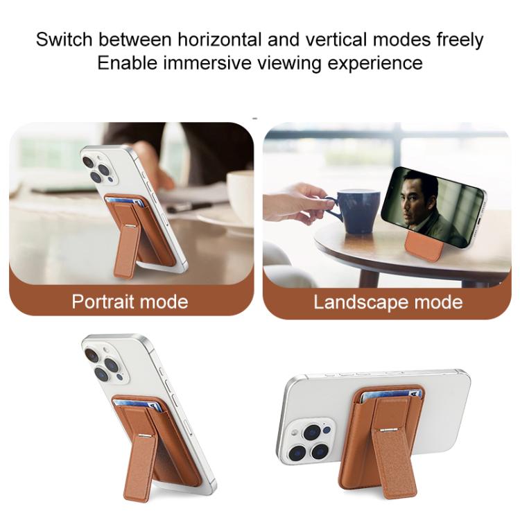 Large Capacity MagSafe Card Bag with Holder(Brown) Large Capacity MagSafe Card Bag with Holder(Brown)