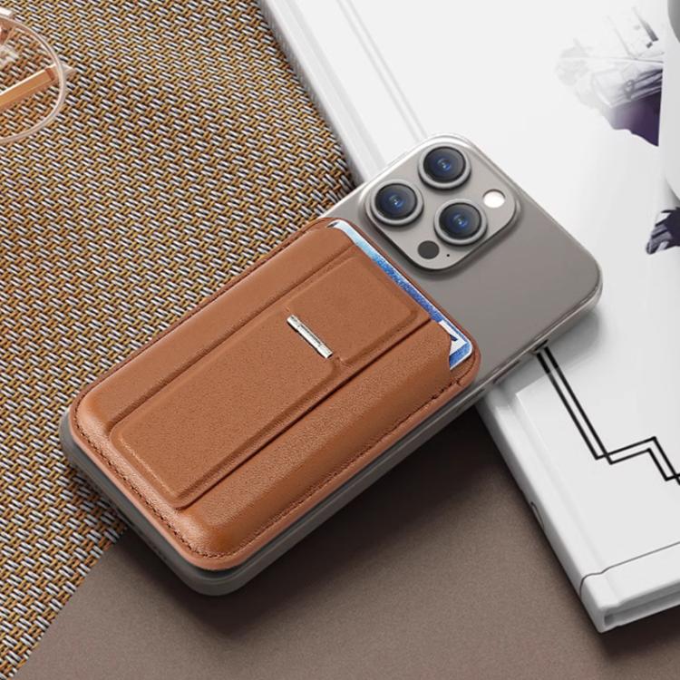 Large Capacity MagSafe Card Bag with Holder(Brown) Large Capacity MagSafe Card Bag with Holder(Brown)