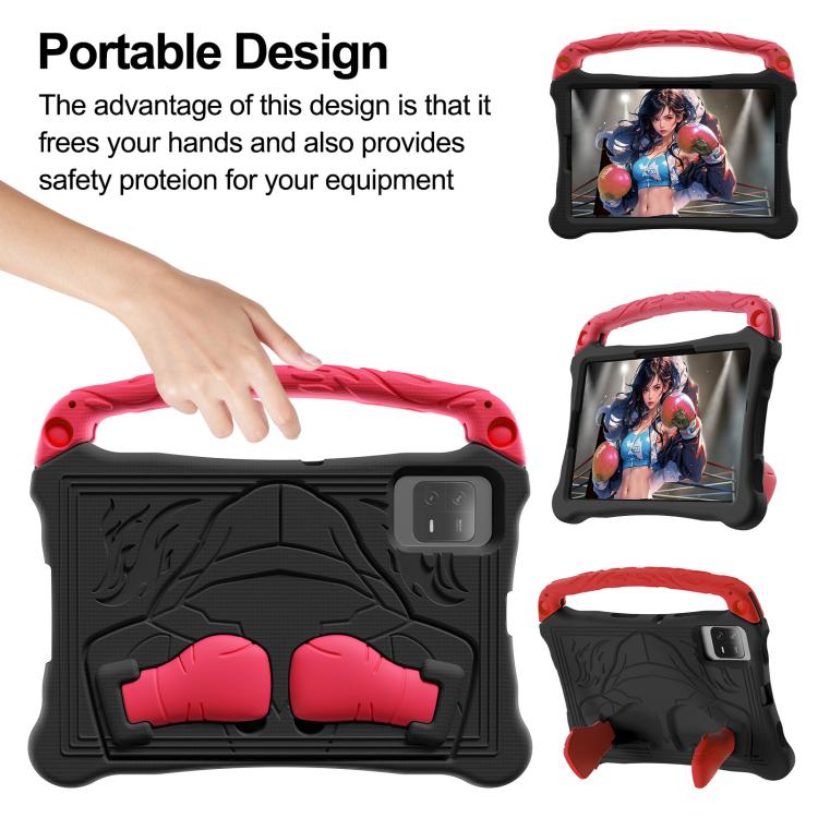For Samsung Galaxy Tab S9 Boxing Series Kickstand EVA Shockproof Tablet Case with Shoulder Strap(Black Red) For Samsung Galaxy Tab S9 Boxing Series Kickstand EVA Shockproof Tablet Case with Shoulder Strap(Black Red)