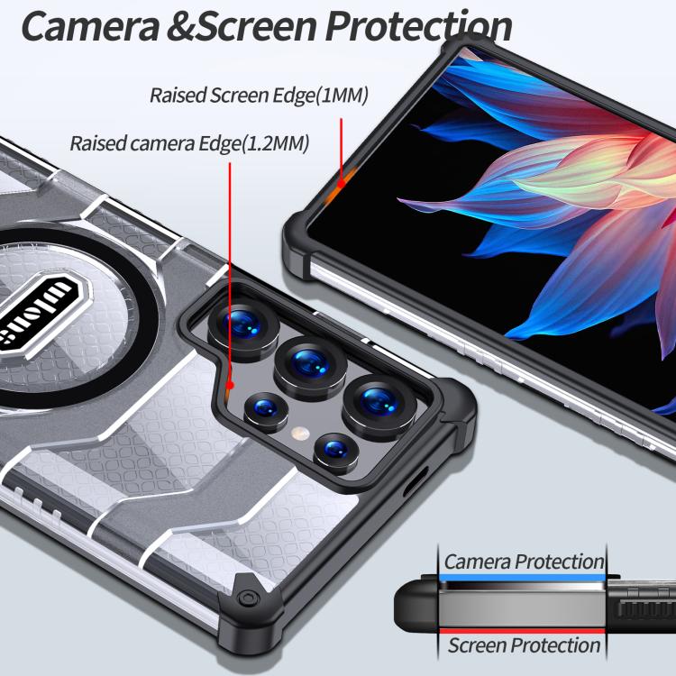 For Samsung Galaxy S24 Ultra 5G wlons Explorer Series PC Hybrid TPU MagSafe Magnetic Case(Black) For Samsung Galaxy S24 Ultra 5G wlons Explorer Series PC Hybrid TPU MagSafe Magnetic Case(Black)
