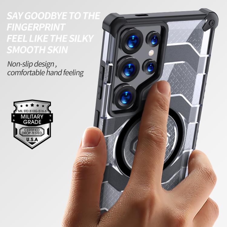 For Samsung Galaxy S24 Ultra 5G wlons Explorer Series PC Hybrid TPU MagSafe Magnetic Case(Black) For Samsung Galaxy S24 Ultra 5G wlons Explorer Series PC Hybrid TPU MagSafe Magnetic Case(Black)