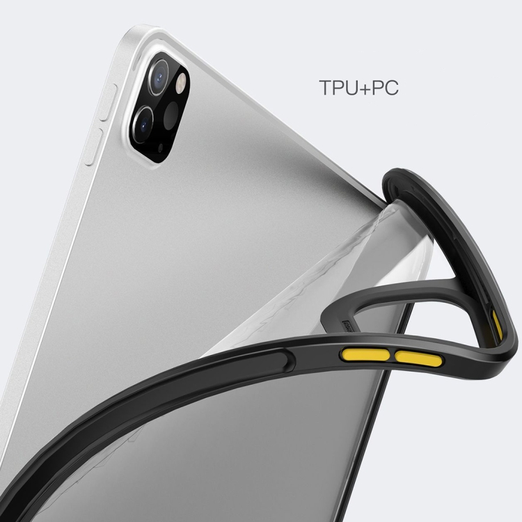 For iPad Pro 12.9 2022 / 2021 / 2020 TPU + PC Anti-fall Transparent Protective Tablet Case(Black) For iPad Pro 12.9 2022 / 2021 / 2020 TPU + PC Anti-fall Transparent Protective Tablet Case(Black)