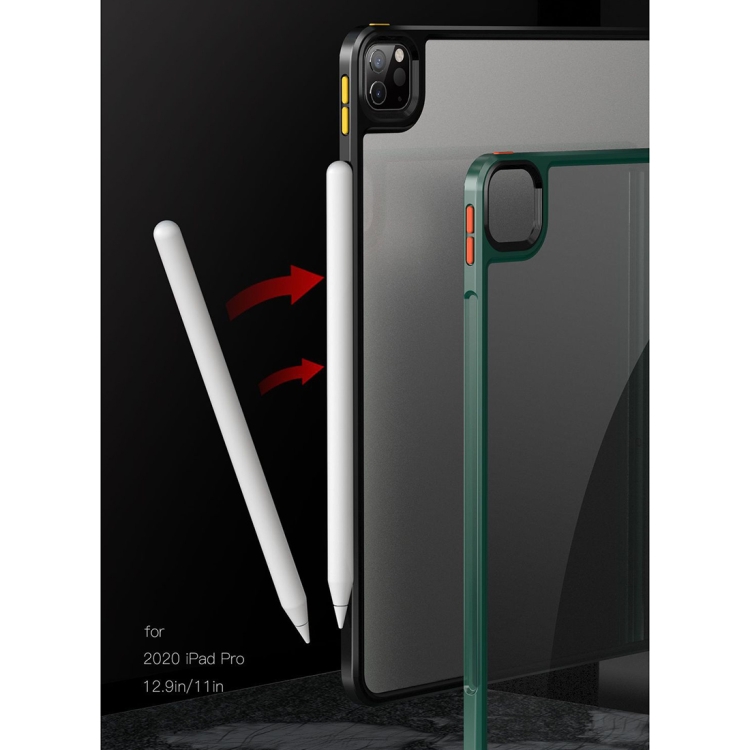 For iPad Pro 12.9 2022 / 2021 / 2020 TPU + PC Anti-fall Transparent Protective Tablet Case(Black) For iPad Pro 12.9 2022 / 2021 / 2020 TPU + PC Anti-fall Transparent Protective Tablet Case(Black)