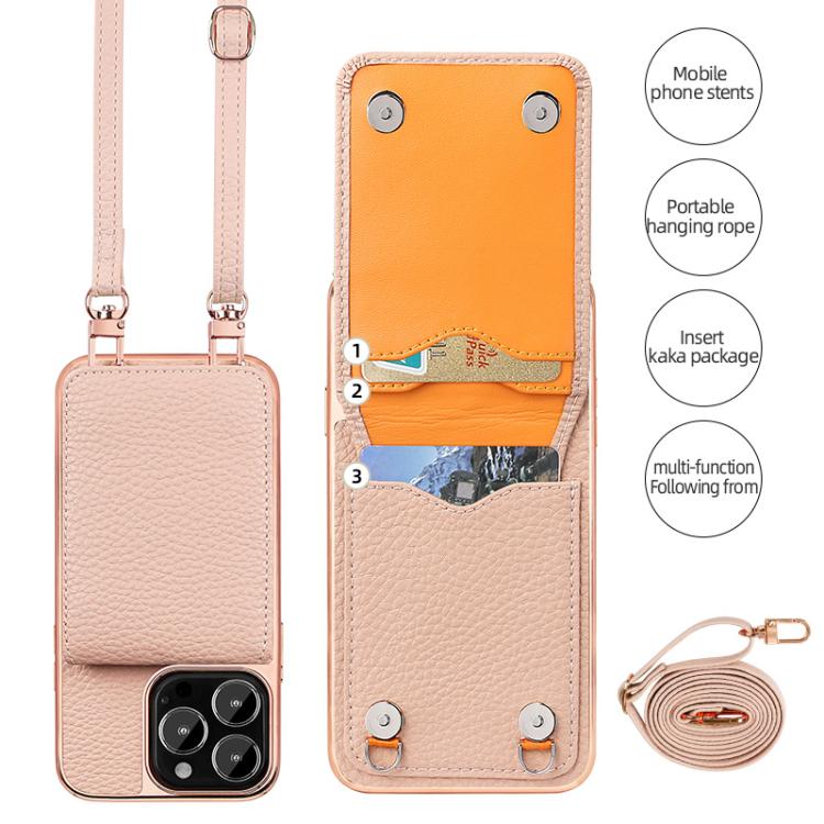 For iPhone 13 Pro Max VIETAO Litchi Texture Wallet PU Phone Case with Lanyard(Grey) For iPhone 13 Pro Max VIETAO Litchi Texture Wallet PU Phone Case with Lanyard(Grey)