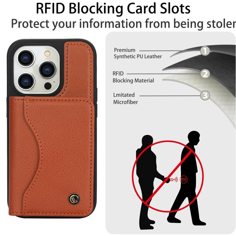 For iPhone 11 Pro AwQuer Horizontal Flip Card Bag Holder Leather Phone Case(Brown)