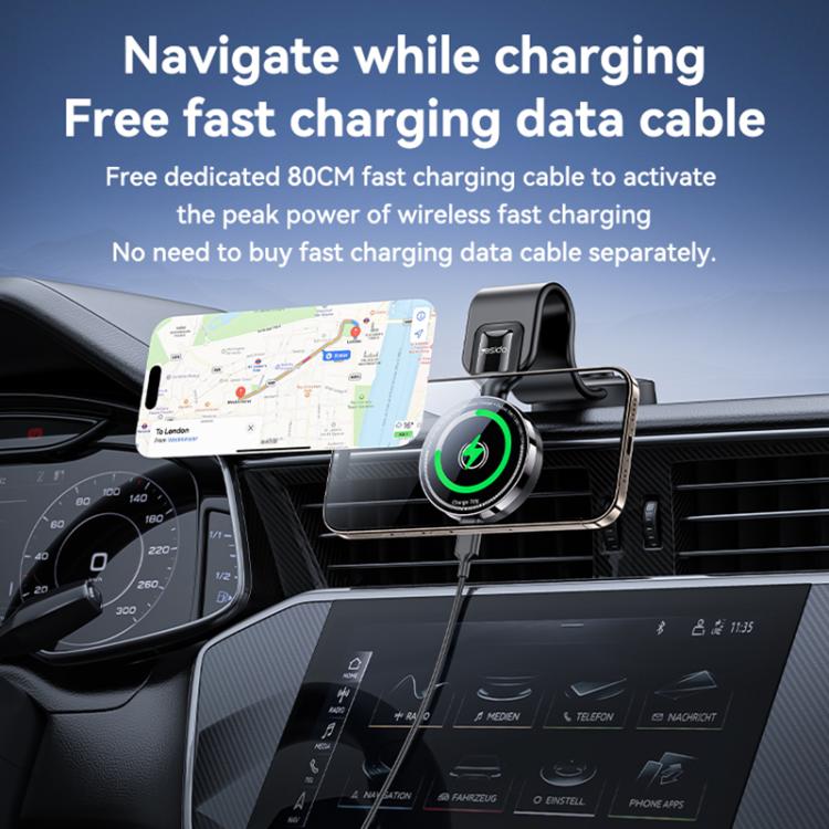 Yesido C316 15W Magsafe Magnetic Car Wireless Charger(Black) Yesido C316 15W Magsafe Magnetic Car Wireless Charger(Black)