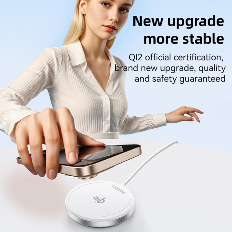 Yesido DS24 15W QI2.0 Desktop Magnetic Fast Charging Wireless Charger(White) Yesido DS24 15W QI2.0 Desktop Magnetic Fast Charging Wireless Charger(White)