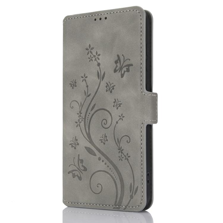 For Samsung Galaxy S23 FE 5G Dreamy Butterfly Love Flower Embossed Leather Phone Case(Grey) For Samsung Galaxy S23 FE 5G Dreamy Butterfly Love Flower Embossed Leather Phone Case(Grey)