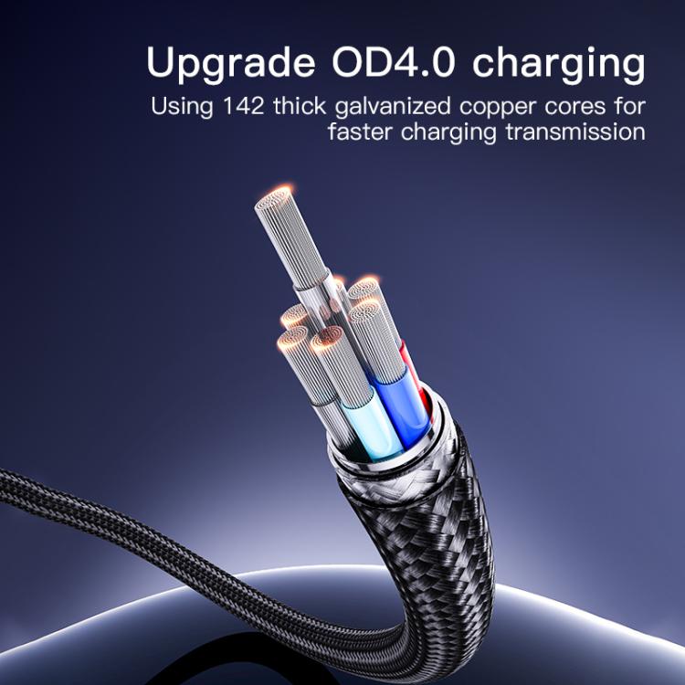Yesido CA129L 12W 2.4A USB to 8 Pin Charging Data Cable, Length: 1.2m(Black) Yesido CA129L 12W 2.4A USB to 8 Pin Charging Data Cable, Length: 1.2m(Black)