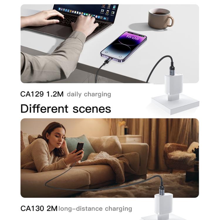 Yesido CA129L 12W 2.4A USB to 8 Pin Charging Data Cable, Length: 1.2m(Black) Yesido CA129L 12W 2.4A USB to 8 Pin Charging Data Cable, Length: 1.2m(Black)
