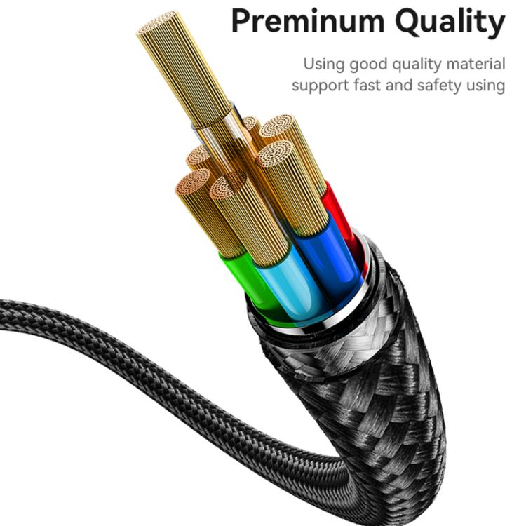 Yesido CA182 PD27W 3A USB-C / Type-C to 8 Pin Charging Data Cable, Length: 1.2m(Black) Yesido CA182 PD27W 3A USB-C / Type-C to 8 Pin Charging Data Cable, Length: 1.2m(Black)