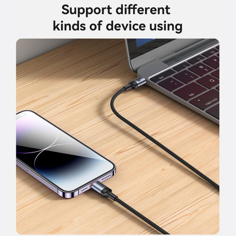 Yesido CA182 PD27W 3A USB-C / Type-C to 8 Pin Charging Data Cable, Length: 1.2m(Black) Yesido CA182 PD27W 3A USB-C / Type-C to 8 Pin Charging Data Cable, Length: 1.2m(Black)