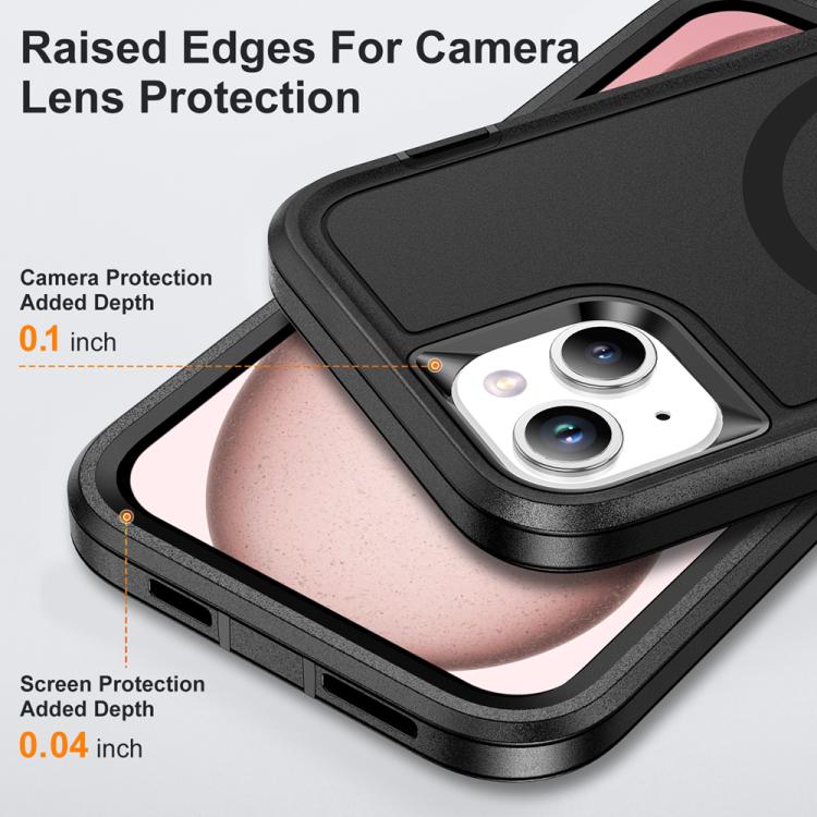 For iPhone 14 Plus / 15 Plus Life Waterproof Rugged MagSafe Magnetic Phone Case(Black) For iPhone 14 Plus / 15 Plus Life Waterproof Rugged MagSafe Magnetic Phone Case(Black)