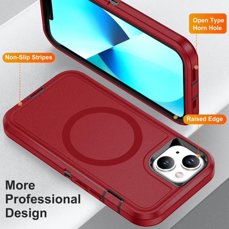 For iPhone 13 / 14 Life Waterproof Rugged MagSafe Magnetic Phone Case(Red) - 2