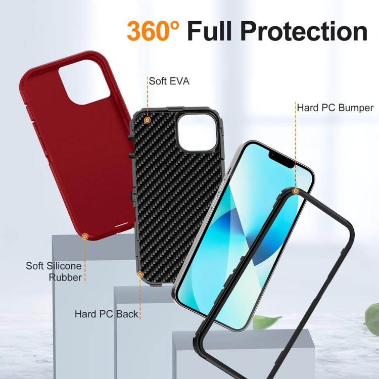 For iPhone 13 / 14 Life Waterproof Rugged MagSafe Magnetic Phone Case(Red) - 3