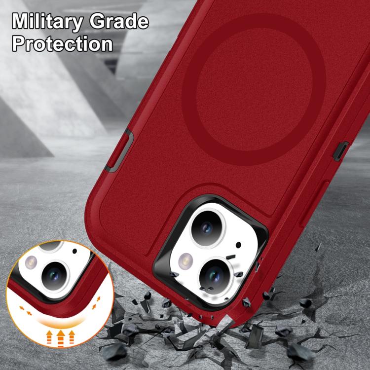 For iPhone 13 / 14 Life Waterproof Rugged MagSafe Magnetic Phone Case(Red) - 5