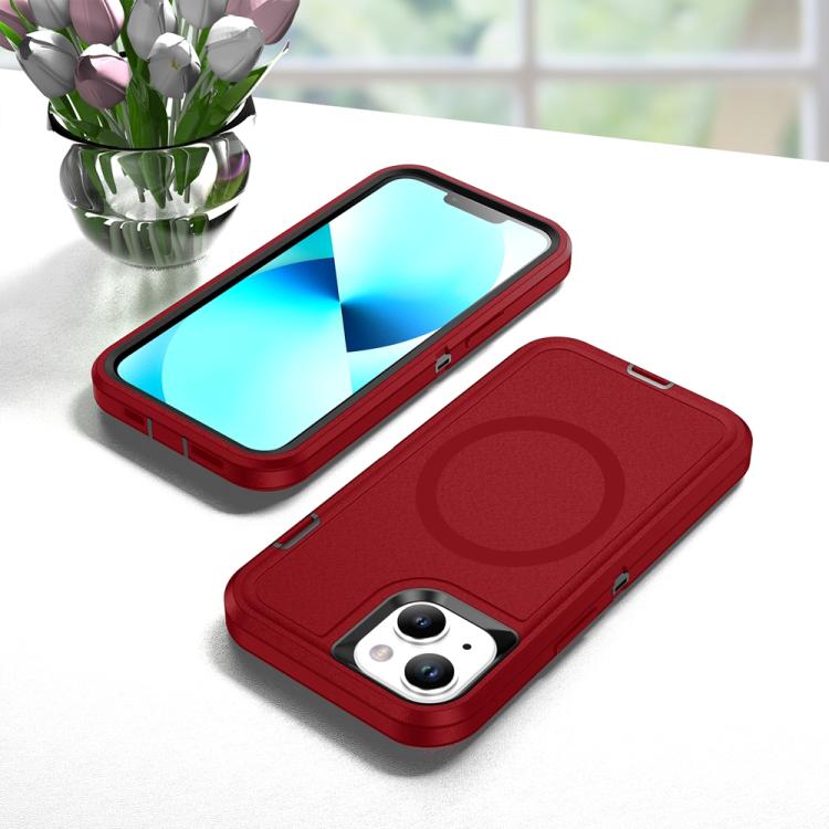 For iPhone 13 / 14 Life Waterproof Rugged MagSafe Magnetic Phone Case(Red) - 6