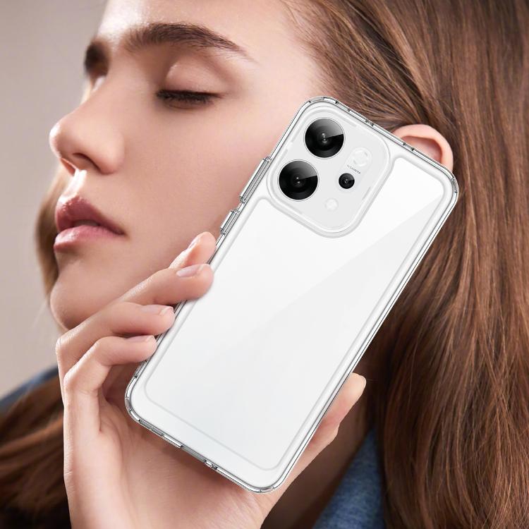 For OPPO Reno14 Global Colorful Series Acrylic Hybrid TPU Phone Case(Transparent)