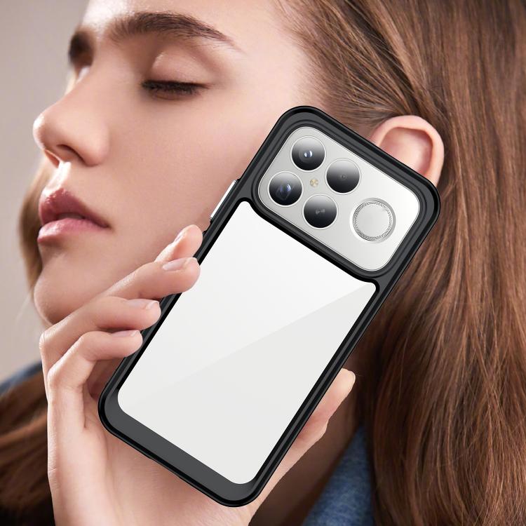 For Redmi K90 Pro Max / Poco F8 Ultra Colorful Series Acrylic Hybrid TPU Phone Case(Black)