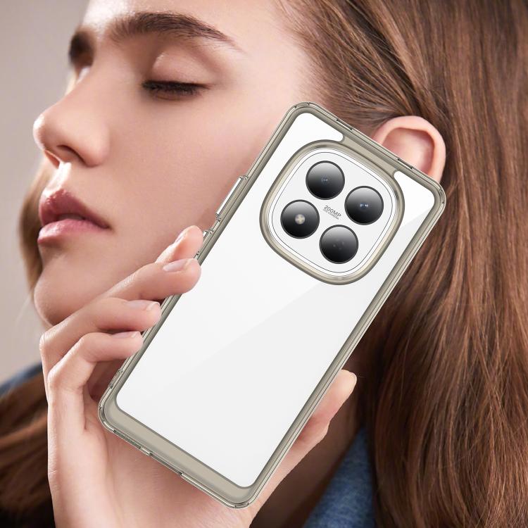 For Redmi Note 15 Pro 4G Global 163.2mm Colorful Series Acrylic Hybrid TPU Phone Case(Transparent Grey)