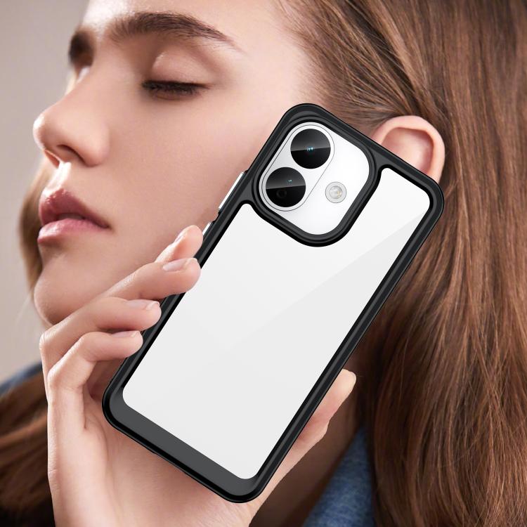 For Redmi Note 17 Pro 5G Global 163mm Colorful Series Acrylic Hybrid TPU Phone Case(Black)