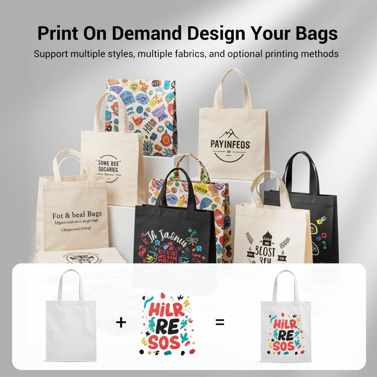 Bolsa de tela no tejida impresa con dibujo de niño, impresión a