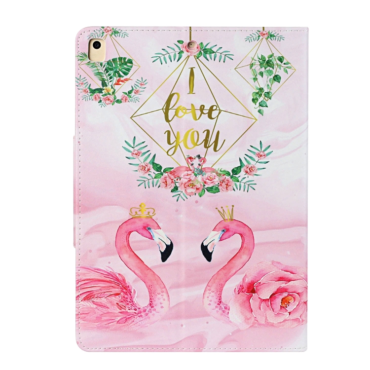 For iPad 5 Painted Pattern Horizontal Flip Leather Case with Holder(Leaves Flamingo) For iPad 5 Painted Pattern Horizontal Flip Leather Case with Holder(Leaves Flamingo)