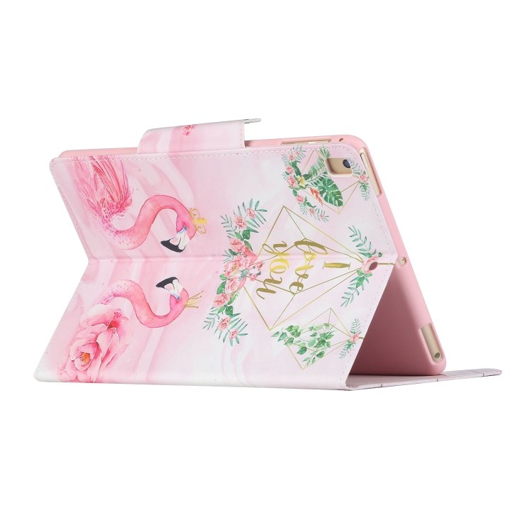 For iPad 5 Painted Pattern Horizontal Flip Leather Case with Holder(Leaves Flamingo) For iPad 5 Painted Pattern Horizontal Flip Leather Case with Holder(Leaves Flamingo)