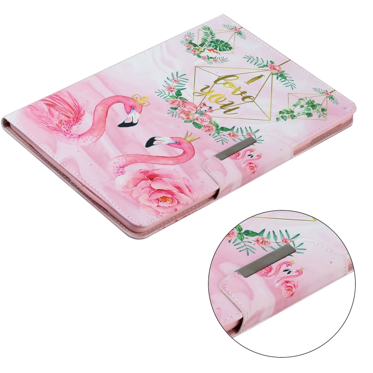 For iPad 5 Painted Pattern Horizontal Flip Leather Case with Holder(Leaves Flamingo) For iPad 5 Painted Pattern Horizontal Flip Leather Case with Holder(Leaves Flamingo)
