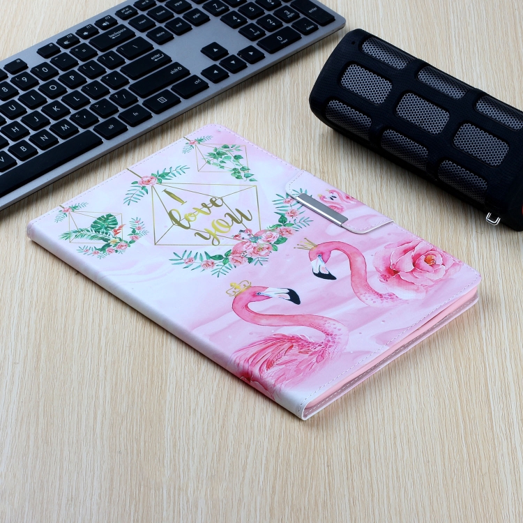 For iPad 5 Painted Pattern Horizontal Flip Leather Case with Holder(Leaves Flamingo) For iPad 5 Painted Pattern Horizontal Flip Leather Case with Holder(Leaves Flamingo)