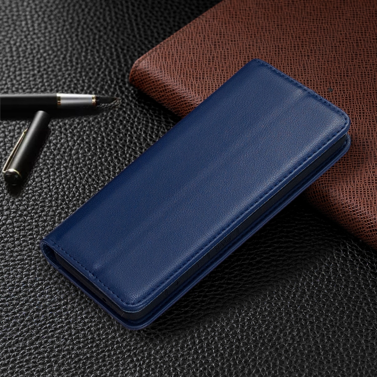 For iPhone 11 Pro Max 2 in 1 Detachable Magnetic Horizontal Flip Genuine Leather Case with Holder & Card Slots & Wallet(Blue)
