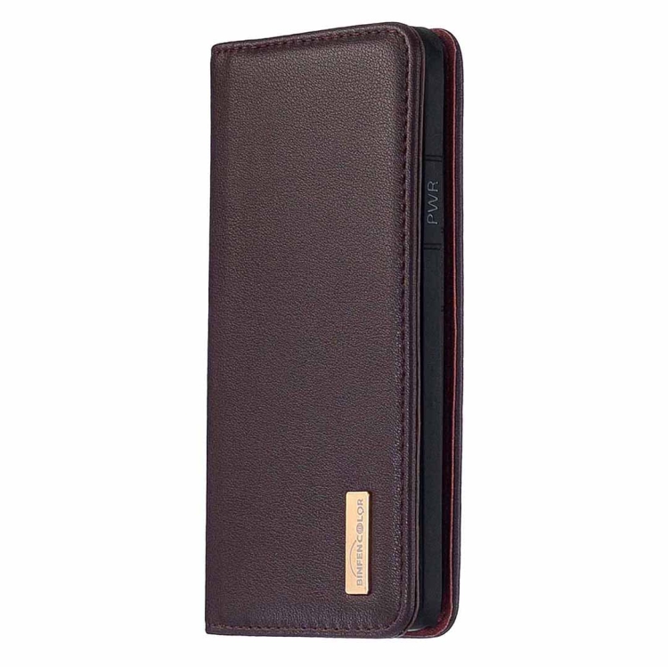 For iPhone 11 2 in 1 Detachable Magnetic Horizontal Flip Genuine Leather Case with Holder & Card Slots & Wallet(Dark Brown)