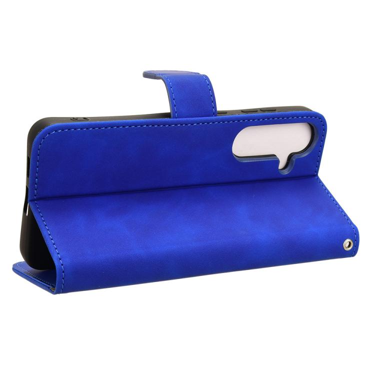 For Samsung Galaxy S26 5G Skin Feel Magnetic Flip Leather Phone Case(Blue)