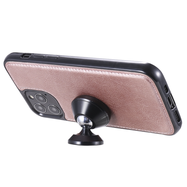 For iPhone 12 / 12 Pro 2 in 1 Solid Color Detachable PU Leather Case with Card Slots & Magnetic Holder & Photo Frame & Wallet & Strap(Rose Gold) For iPhone 12 / 12 Pro 2 in 1 Solid Color Detachable PU Leather Case with Card Slots & Magnetic Holder & Photo Frame & Wallet & Strap(Rose Gold)