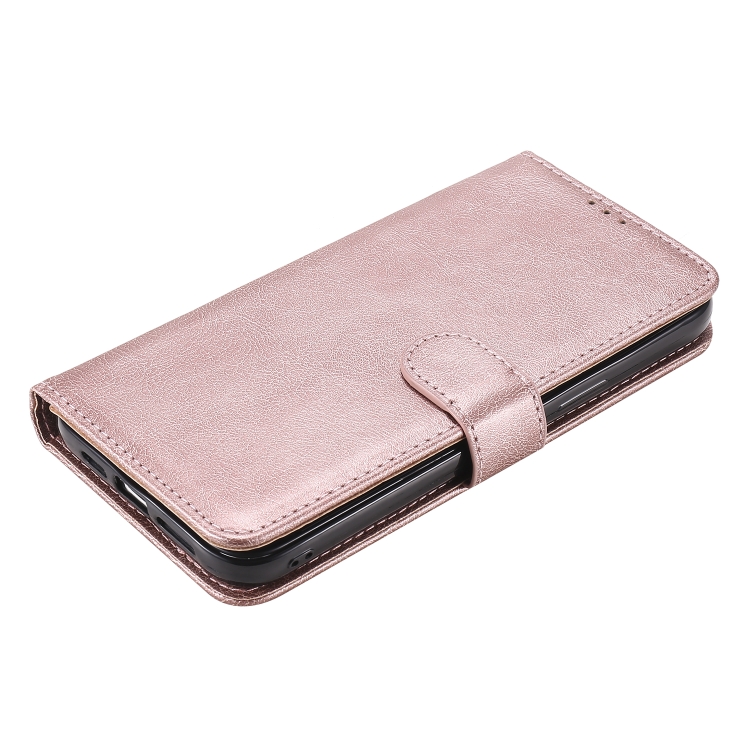 For iPhone 12 Pro Max 2 in 1 Solid Color Detachable PU Leather Case with Card Slots & Magnetic Holder & Photo Frame & Wallet & Strap(Rose Gold) For iPhone 12 Pro Max 2 in 1 Solid Color Detachable PU Leather Case with Card Slots & Magnetic Holder & Photo Frame & Wallet & Strap(Rose Gold)