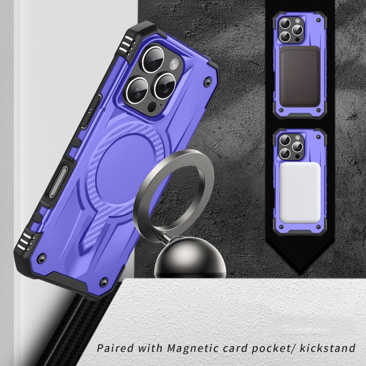 For iPhone 16 Pro Straship MagSafe TPU Hybrid PC Phone Case(Purple)