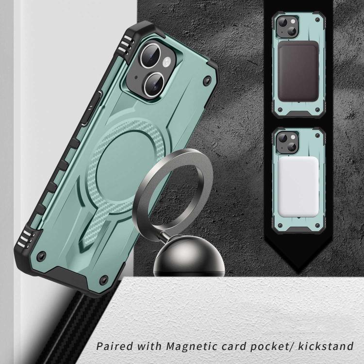 For iPhone 14 / 13 Straship MagSafe TPU Hybrid PC Phone Case(Midnight Green)