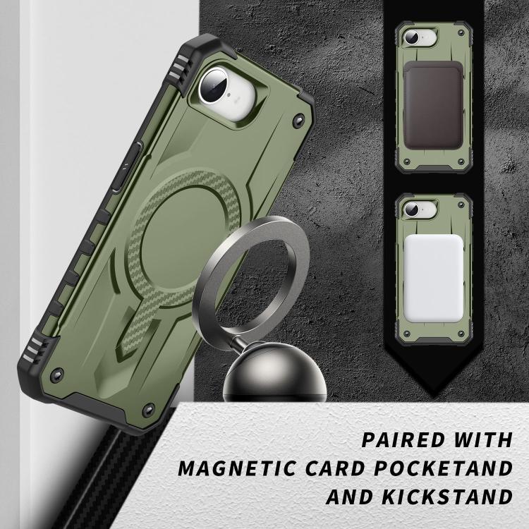 For iPhone 16e Straship MagSafe TPU Hybrid PC Phone Case(Army Green)